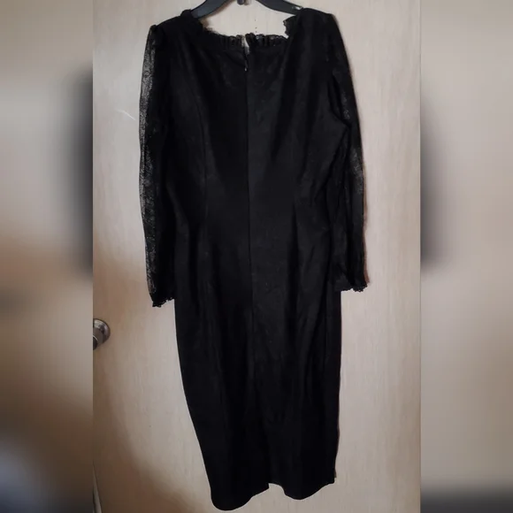 Vixen By Micheline Pitt - Decadence Wiggl Dress In Black Lace, Size 2x NWT - Picture 3 of 5